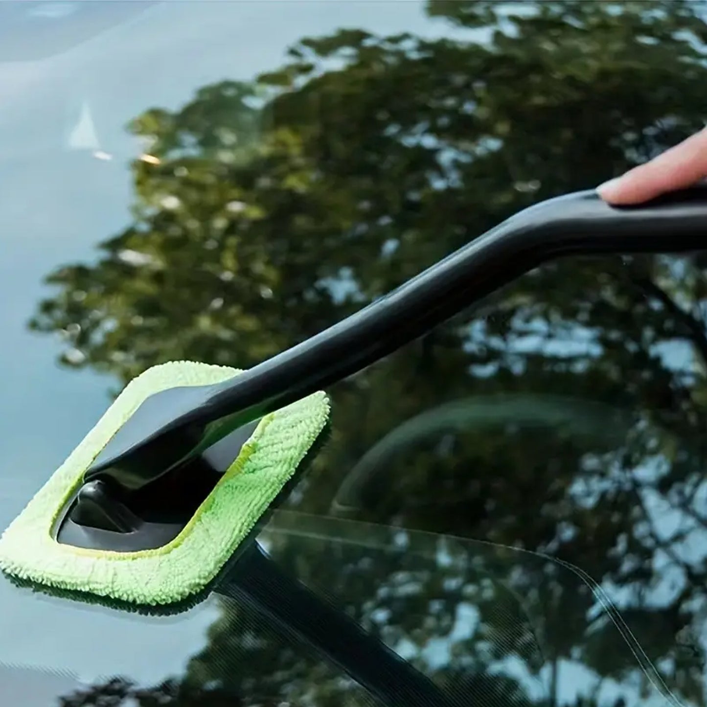 Windshield Clean Car Glass Cleaner Wiper With Microfiber Cloth (1 Pc 38 Cm Long) - LootFaat