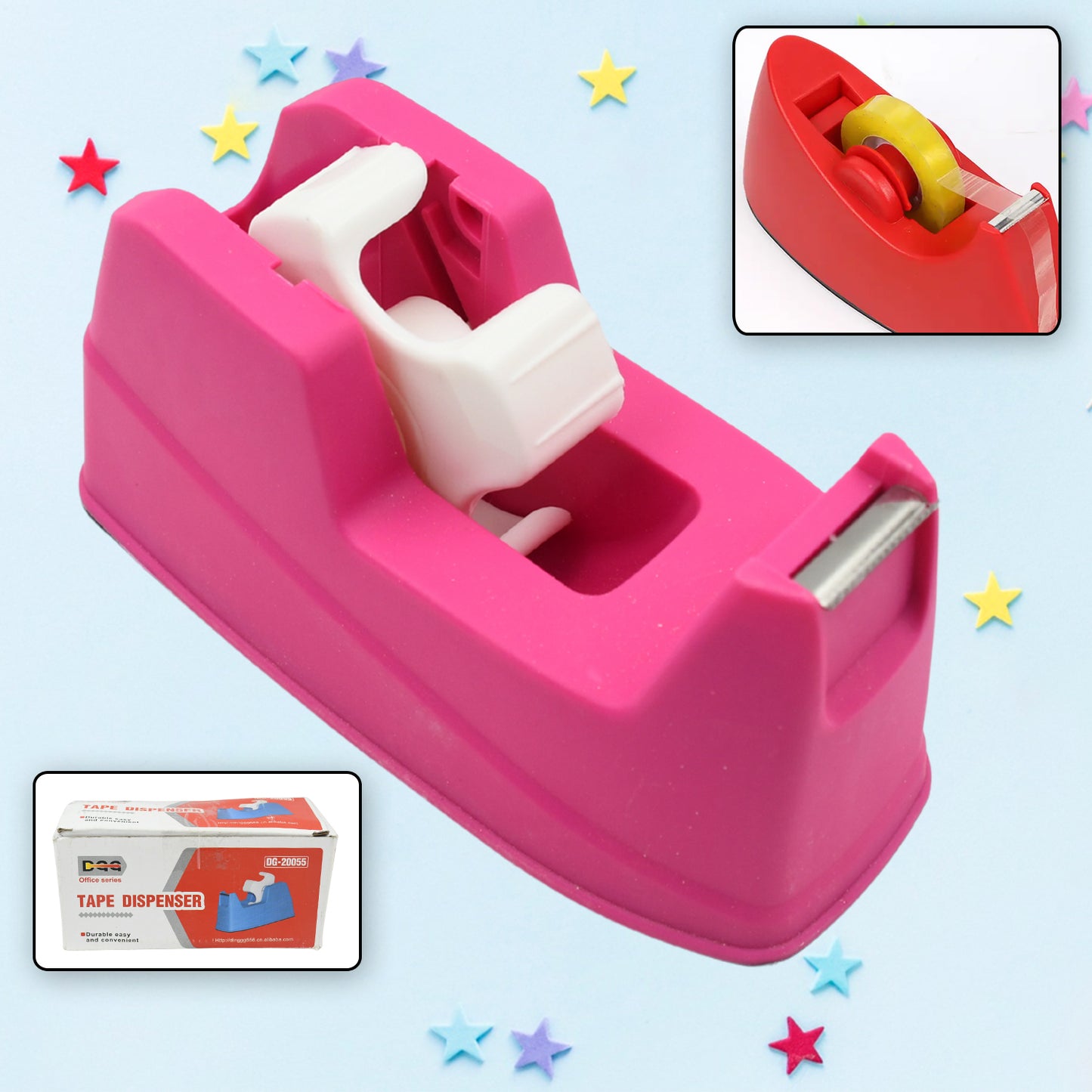 Plastic Tape Dispenser Cutter For Home Office Use Tape Dispenser For Stationary Tape Cutter Packaging Tape (1 Pc 631 Gm) - LootFaat