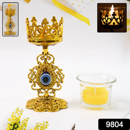Flower Diwali Candle Holder With Plastic Stand (1 Set) - LootFaat