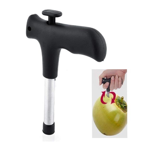 Premium Quality Stainless Steel Coconut Opener Tooldriller With Comfortable Grip - LootFaat