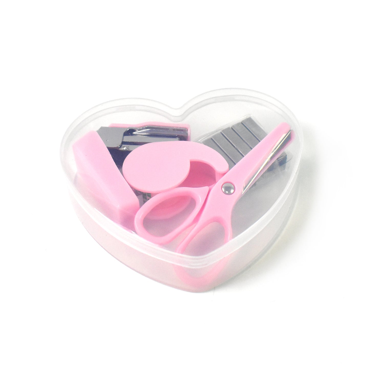 Mini Office Stationery Set Including Stapler Scissors Paper Clips Tape Dispenser Transparent Tape And Staples - LootFaat