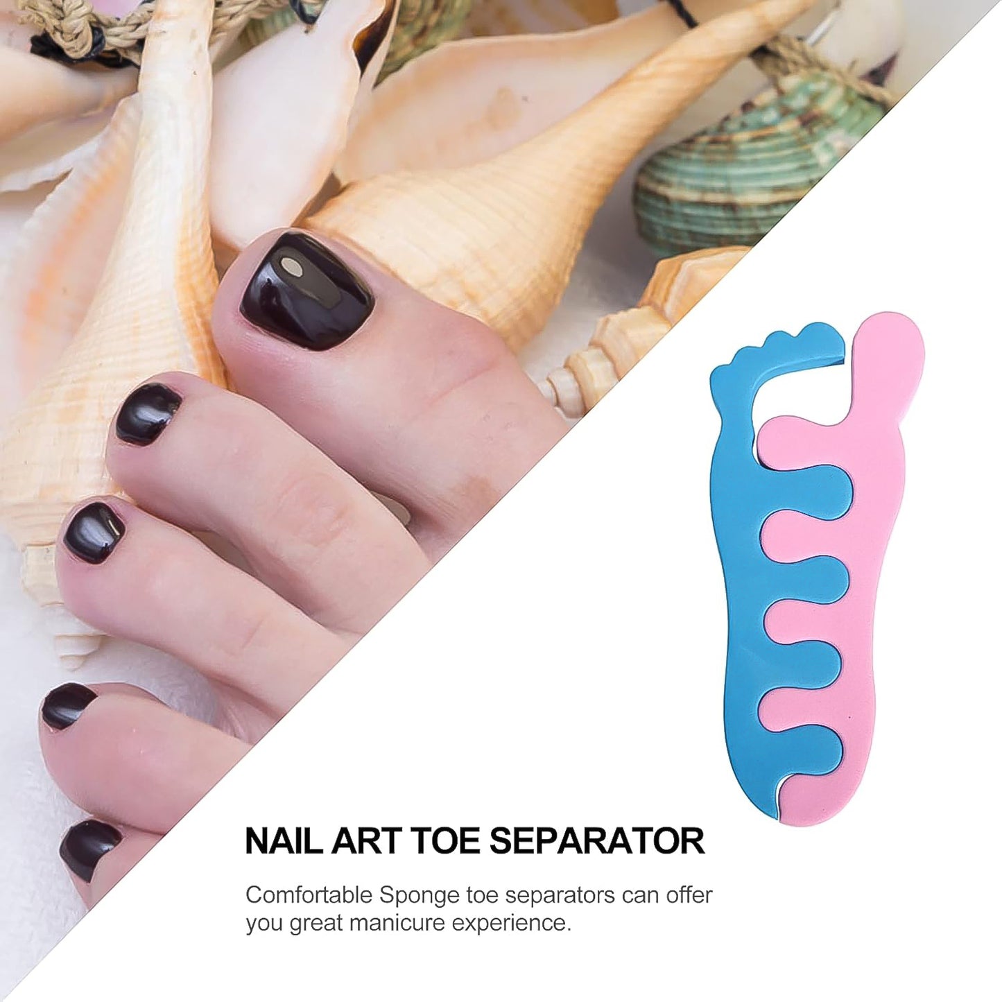 Toe Separators Toe Spacers Sponge Toe Stretcher Pedicures (1 Pair) - LootFaat