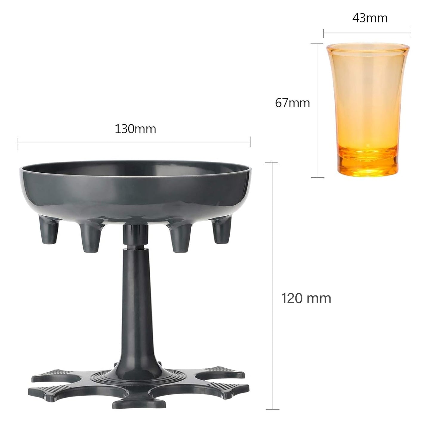 6 Shot Win Glass Dispensers With Tray 6 Pcs Glass - LootFaat