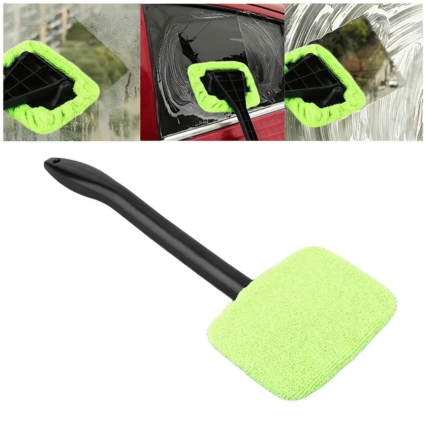 Windshield Clean Car Glass Cleaner Wiper With Microfiber Cloth (1 Pc 38 Cm Long) - LootFaat