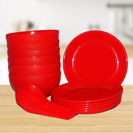 Soup Bowl Set With Spoon And Saucer - 18 Pcs - LootFaat