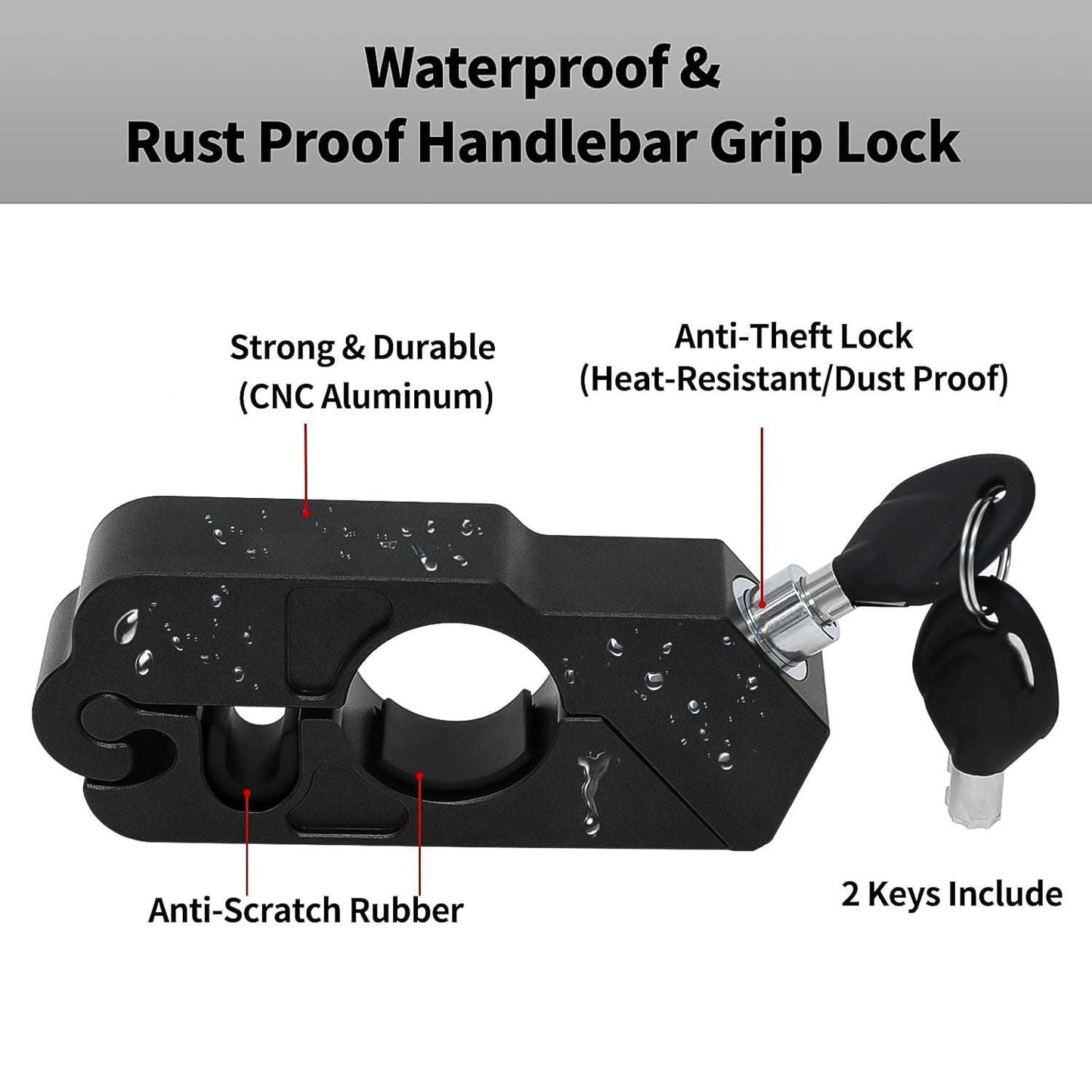 Motorcycle Grip Lock Universal Motorcycle Handlebar Throttle Grip Security Lock - LootFaat