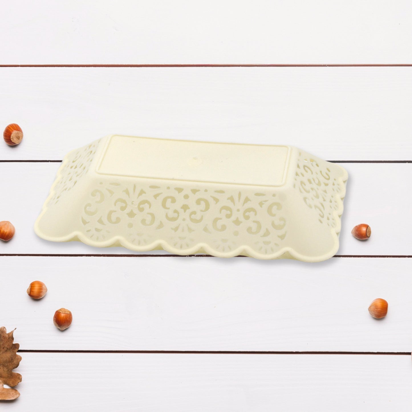 Rectangle Plastic Dinner Plate Snacks Breakfast Restaurant Serving Trays Home School Coffee Hotel Kitchen Office (8 Pcs Set) - LootFaat