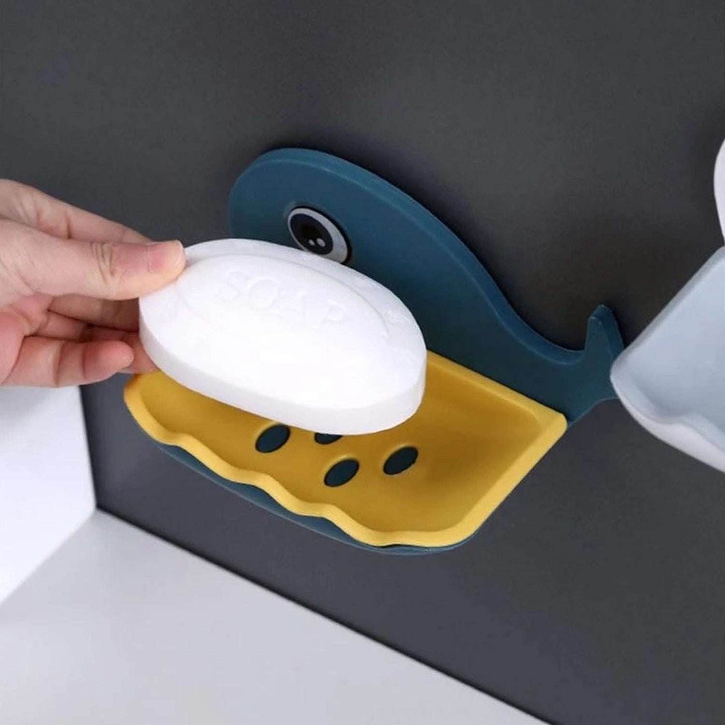 Fish Shape Double Layer Adhesive Waterproof Wall Mounted Soap Bar Holder Stand Rack For Bathroom Shower Wall Kitchen - LootFaat