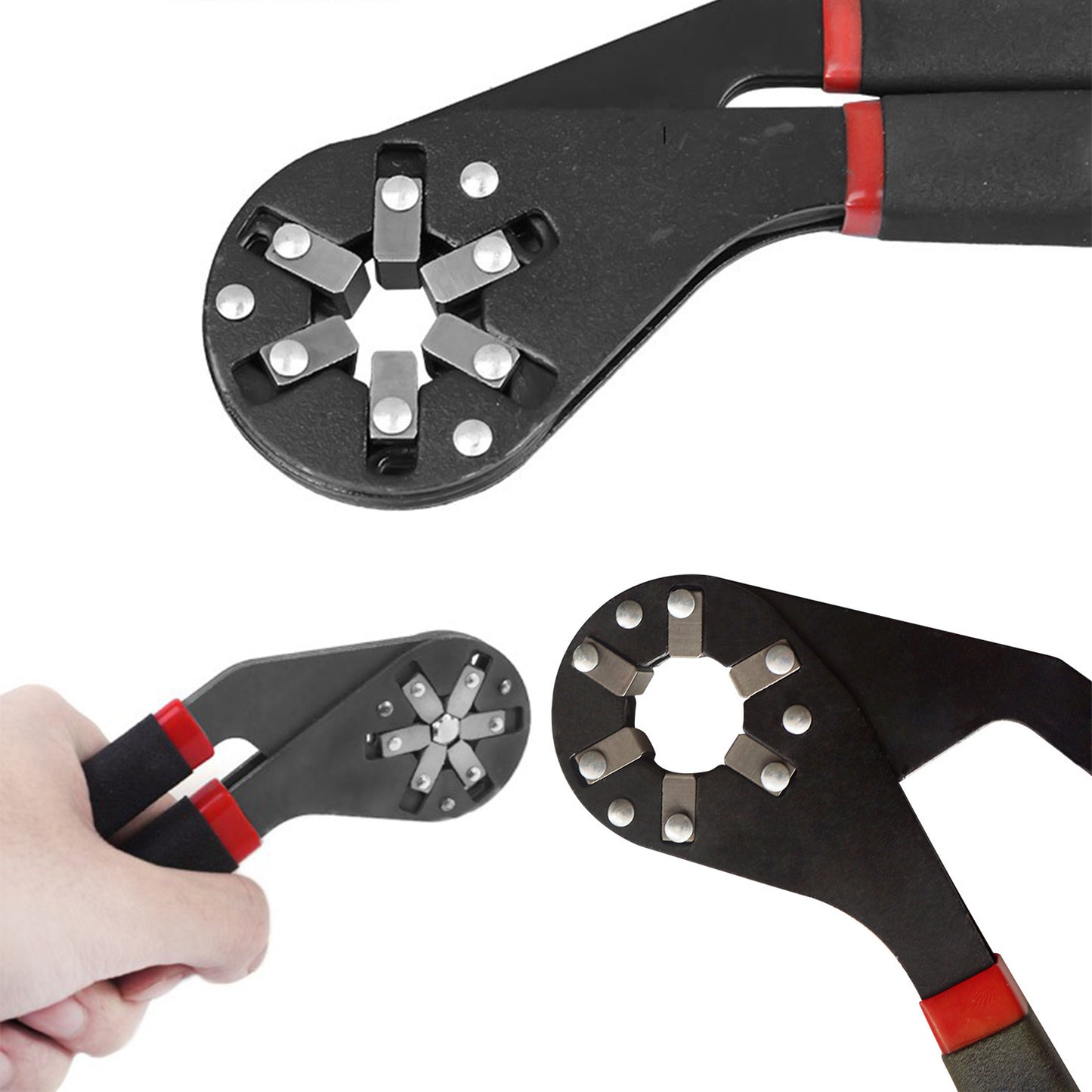 Multi-function Hexagon Universal Wrench Adjustable Bionic Plier Spanner Repair Hand Tool (Small) Single Sided Bionic Wrench Household Repairing Wrench Hand Tool - LootFaat