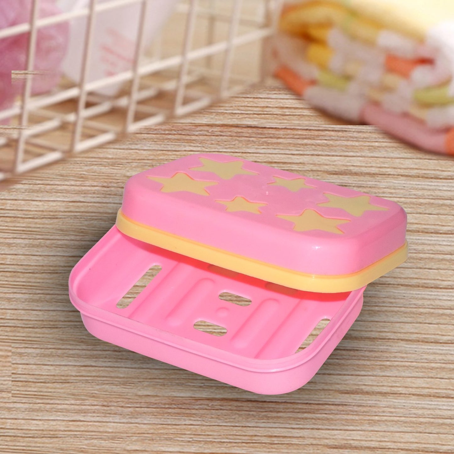 Star Shaped Self Design Soap Case Holder For Bathroom - LootFaat
