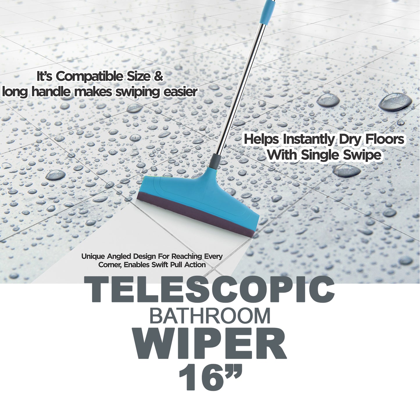 Adjustable Bathroomfloor Stainless Steel Rod Wiper - LootFaat