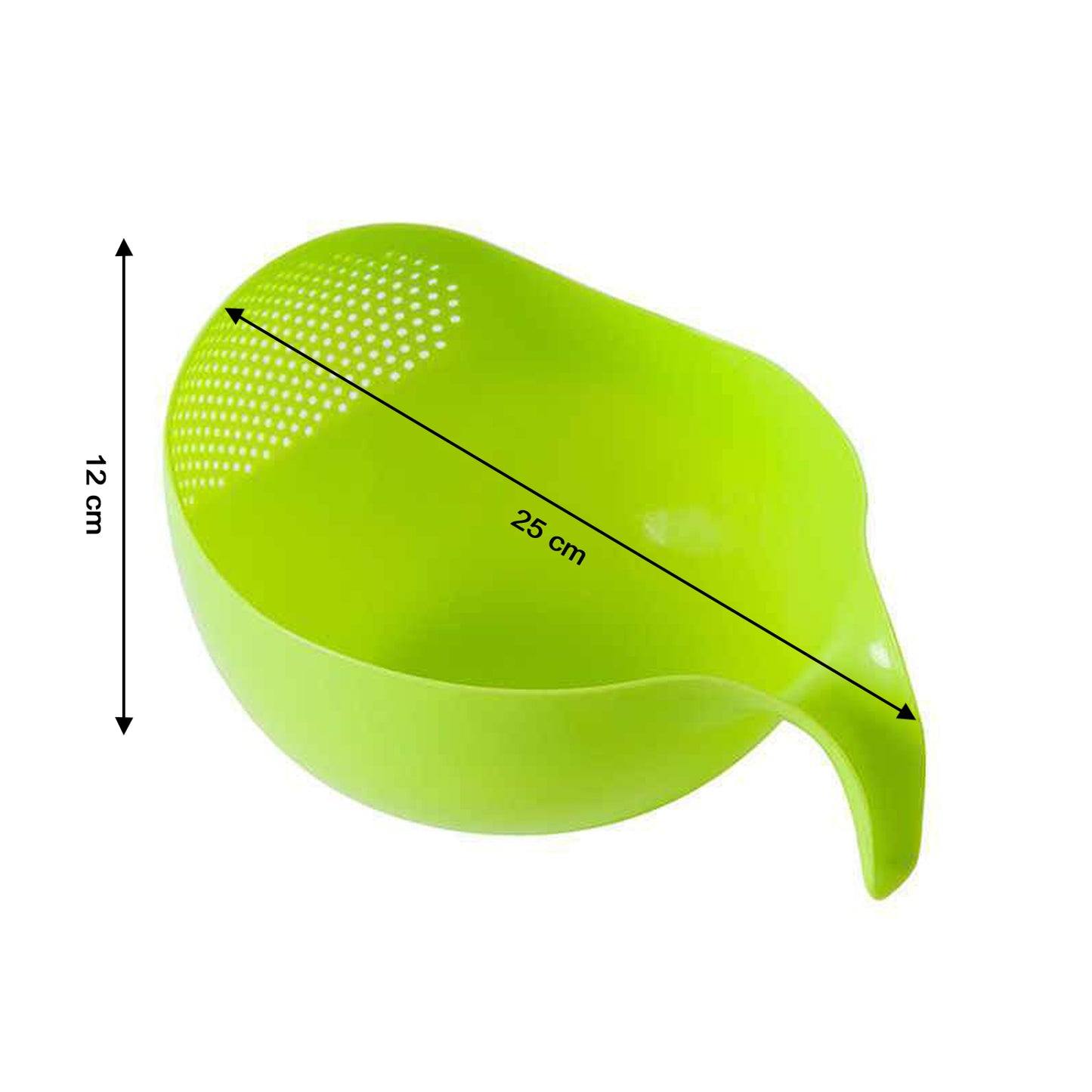 Plastic Rice Bowlfood Strainer Thick Drain Basket With Handle For Rice Vegetable Fruit (Set Of 3pcs) - LootFaat