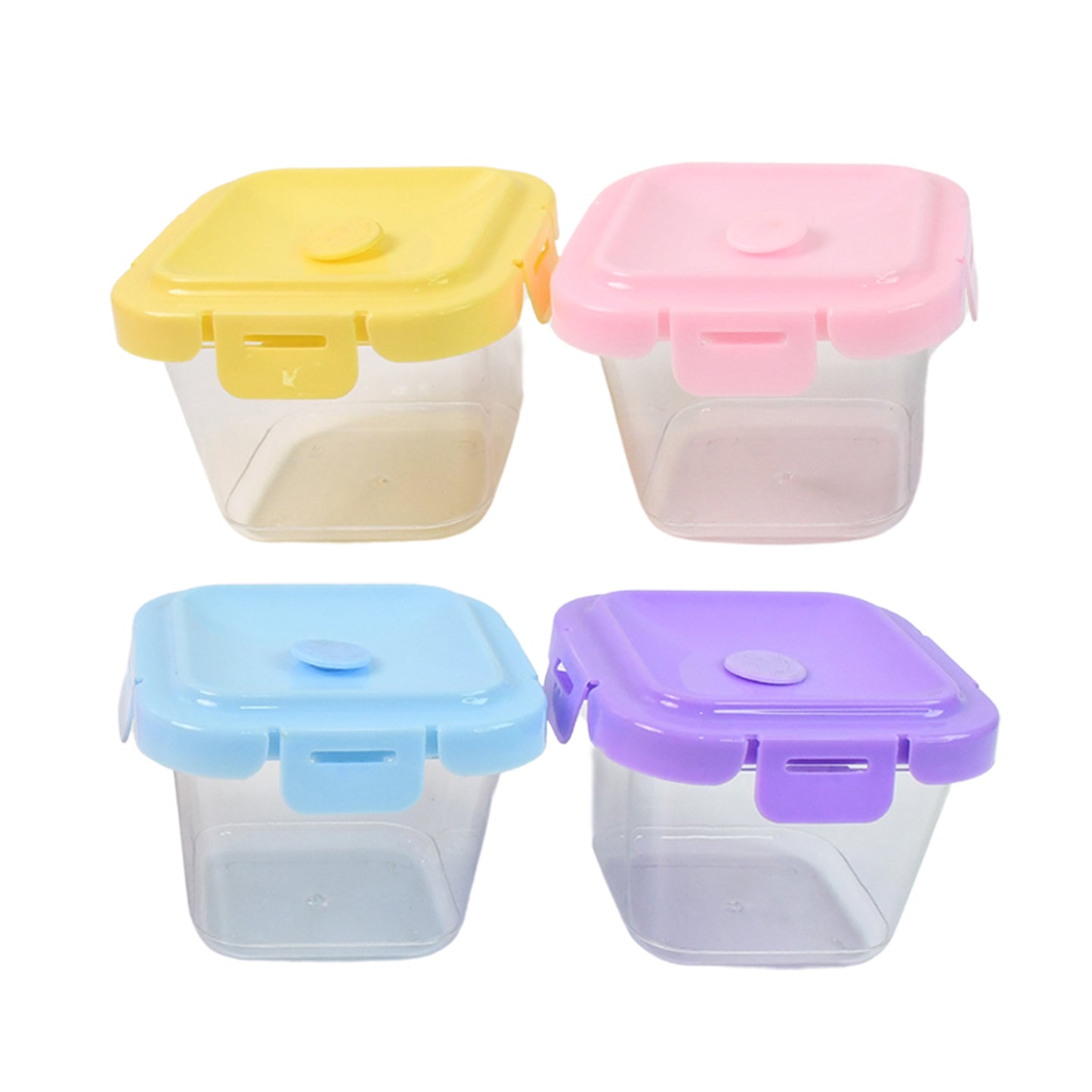 Plastic Food Storage Containers With Lid (4 Pcs Set 500 Ml) - LootFaat