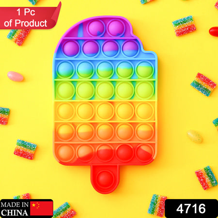 Ice Cream Candy Shape Pop Fidget Toy Push Pop Bubble Fidget Sensory Toy For Kids And Adults Fidget Popper Stress Reliever Sensory Fidget Poppers - LootFaat