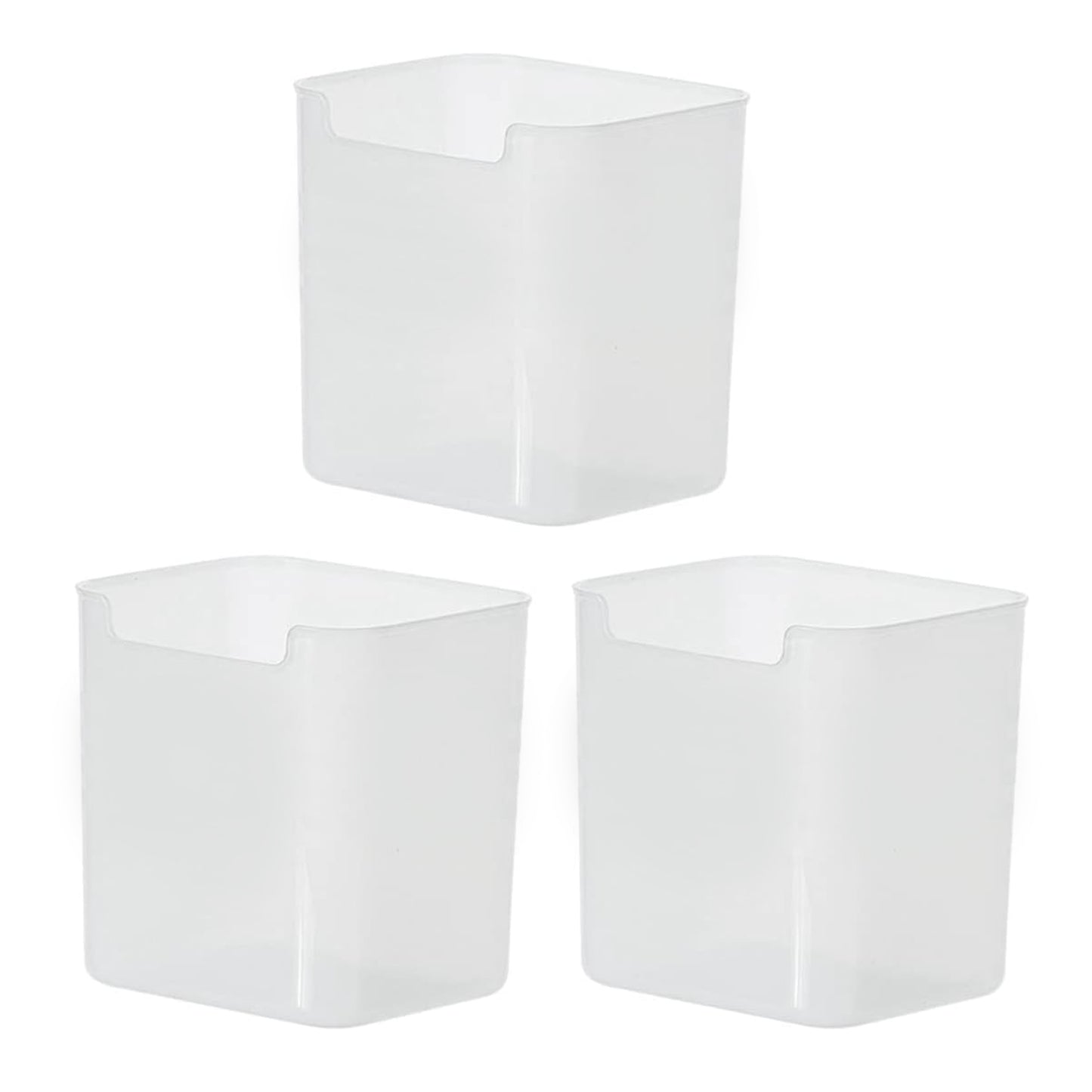 3pcs Clear Plastic Organizer Storage Versatile Kitchen Drawer Organizer Tray For Desk Makeup Bathroom Kitchen Pantry Cabinet - LootFaat