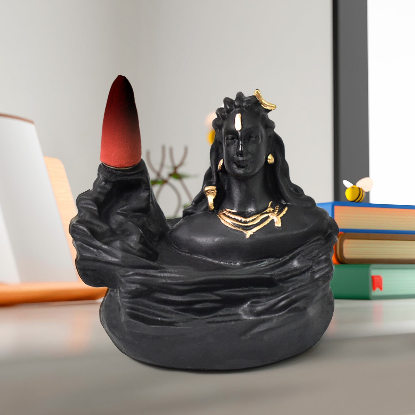 Adiyogi Shiva Backflow Smoke Fountain Incense Holder Burner (1 Pc) - LootFaat