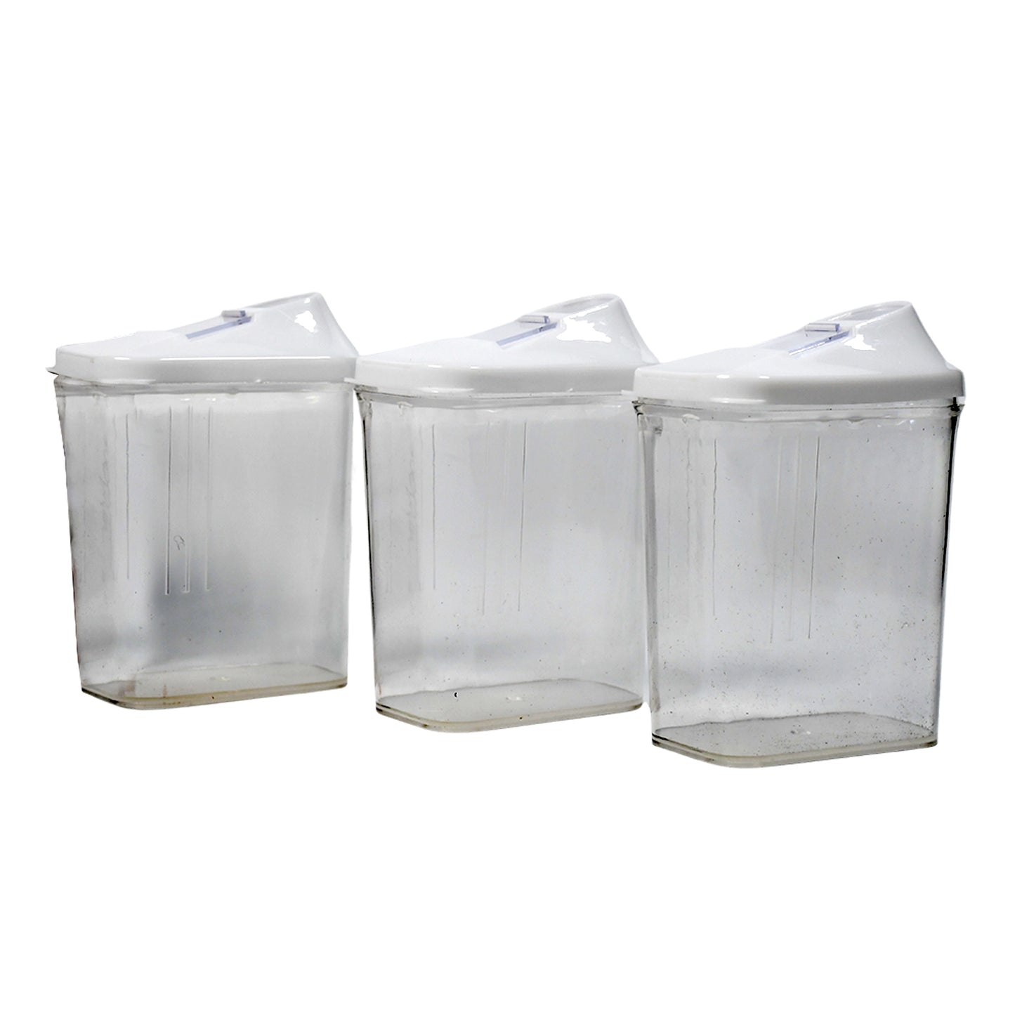 Kitchen Storage Jars Container Set 3pc Transparent Jar Set For Home Kitchen Use - LootFaat