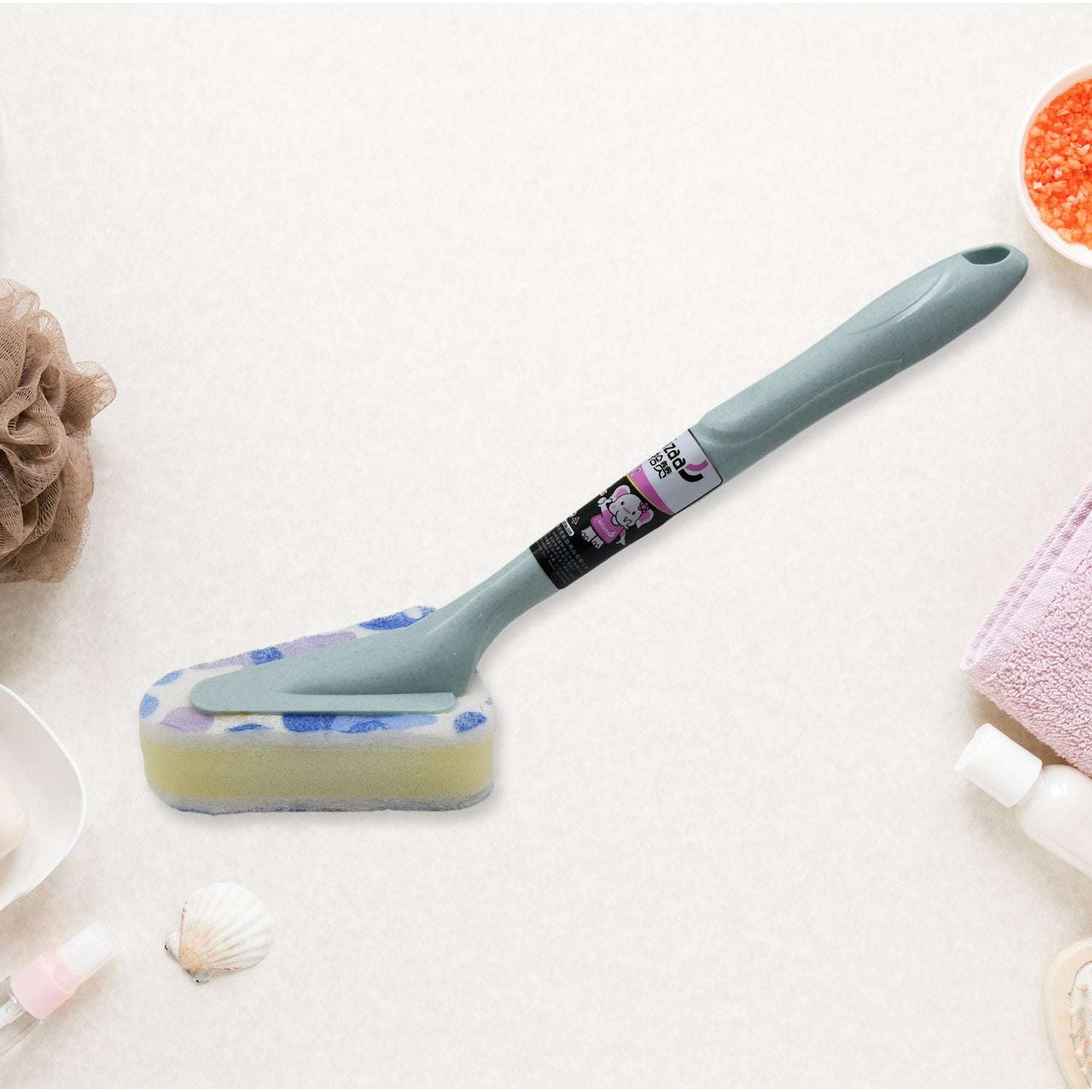 Cleaning Supplies Kitchen Handle Universal Triangular Sponge Multifunctional Bathroom Brush Long Handle Kitchen Dining Bar - LootFaat