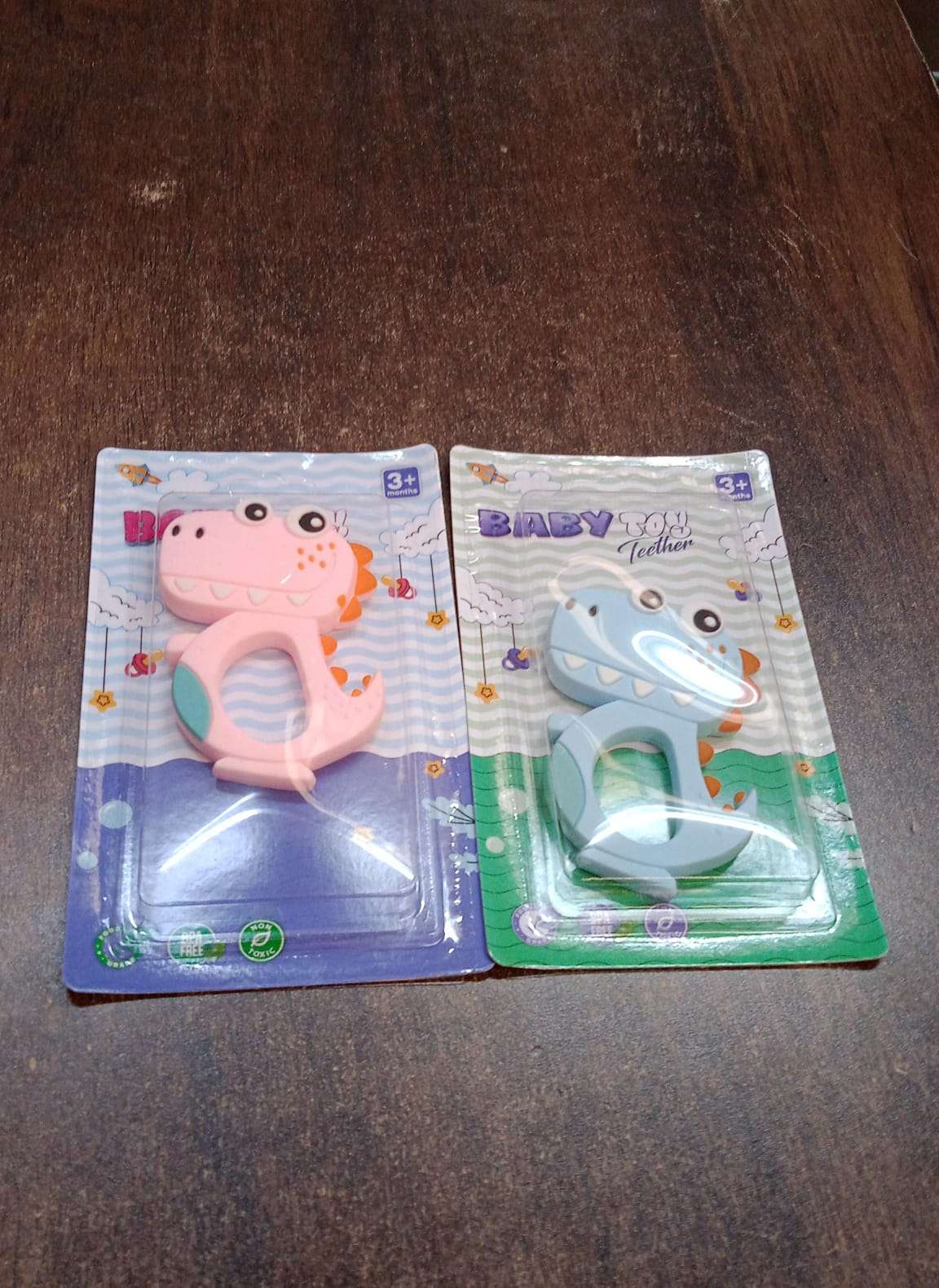 Dinosaur Baby Teether - BPA-Free Silicone Teething Toy (Mix Design/Color)