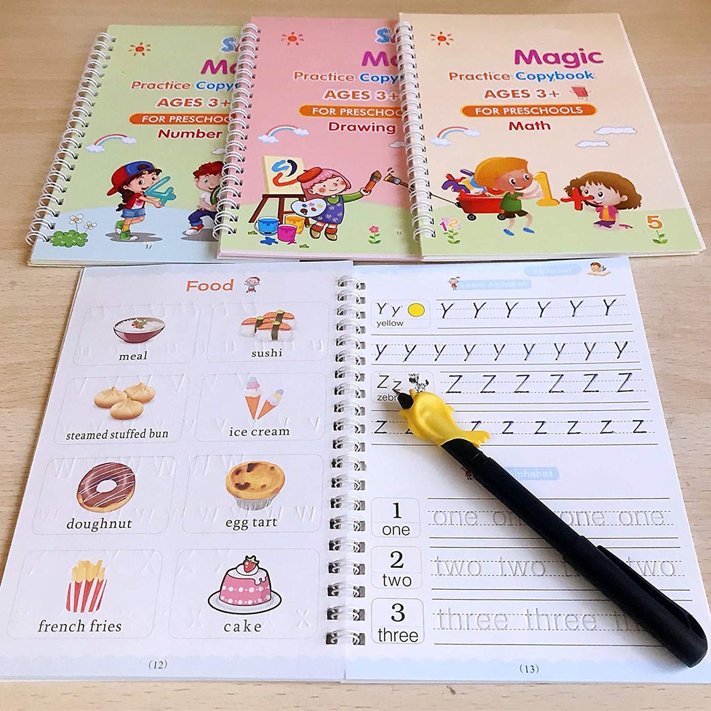4 Pc Magic Copybook Widely Used By Kids Childrens And Even Adults Also To Write Down Important Things Over It While Emergencies Etc. - LootFaat