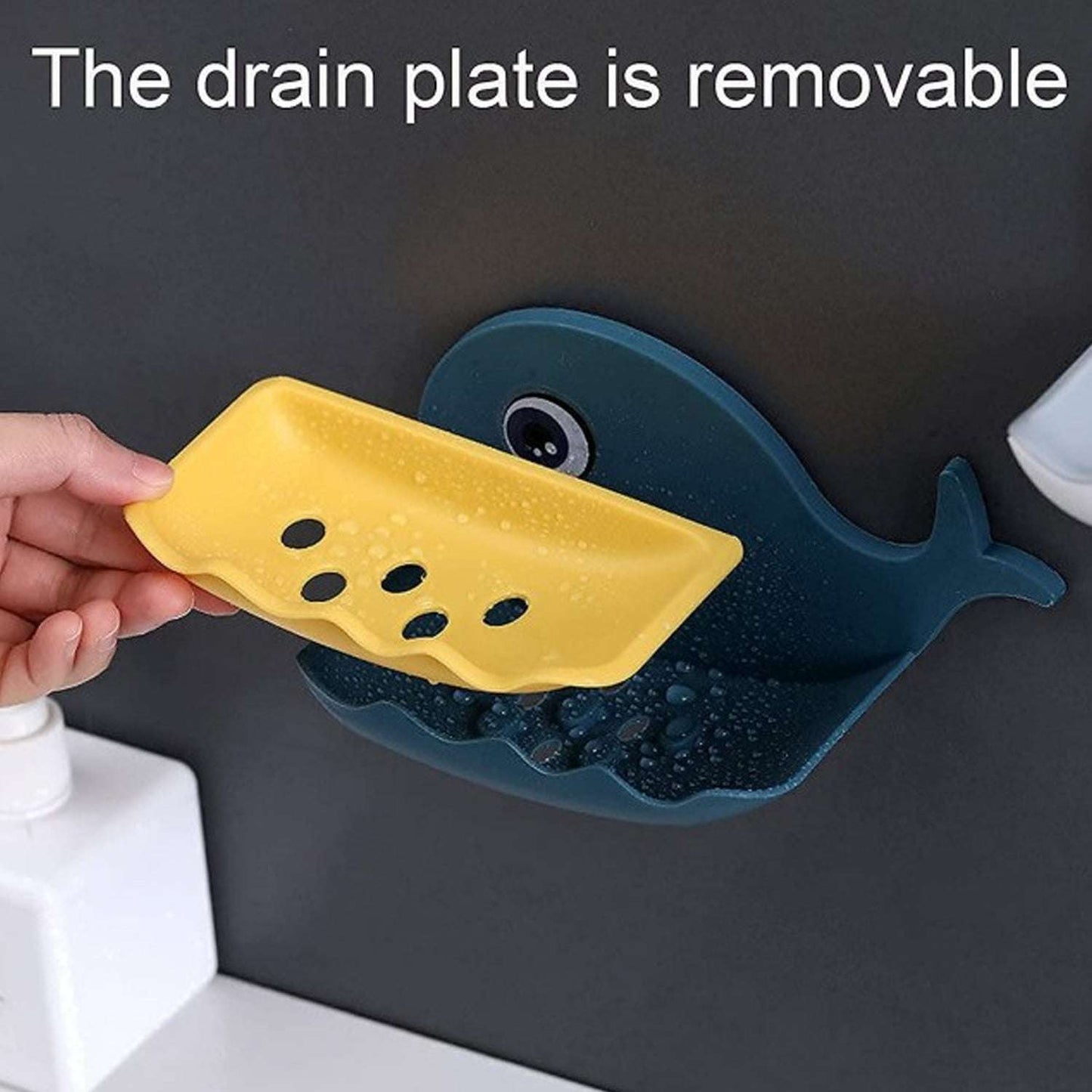 Fish Shape Double Layer Adhesive Waterproof Wall Mounted Soap Bar Holder Stand Rack For Bathroom Shower Wall Kitchen - LootFaat