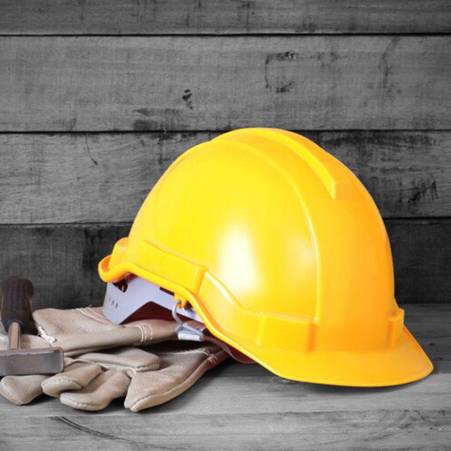 Yellow Plastic Hard Hat Construction Cap (1pc Only) - LootFaat