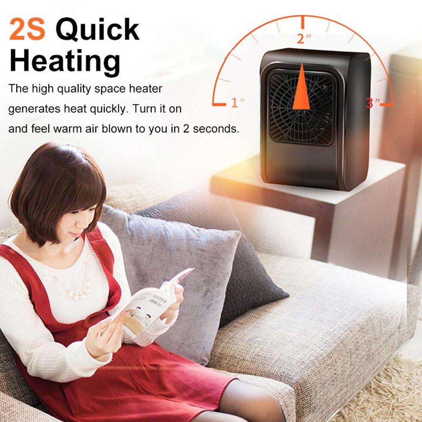 Room Heater 220v Brown Box Heater For Office Bedroom Use Heater - LootFaat