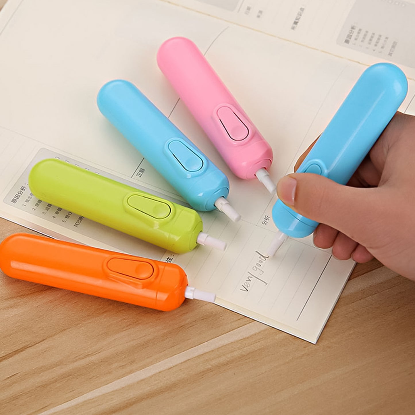 Electric Eraser Kit Automatic Pencil Eraser Battery Operated With 12 Eraser Refills - LootFaat