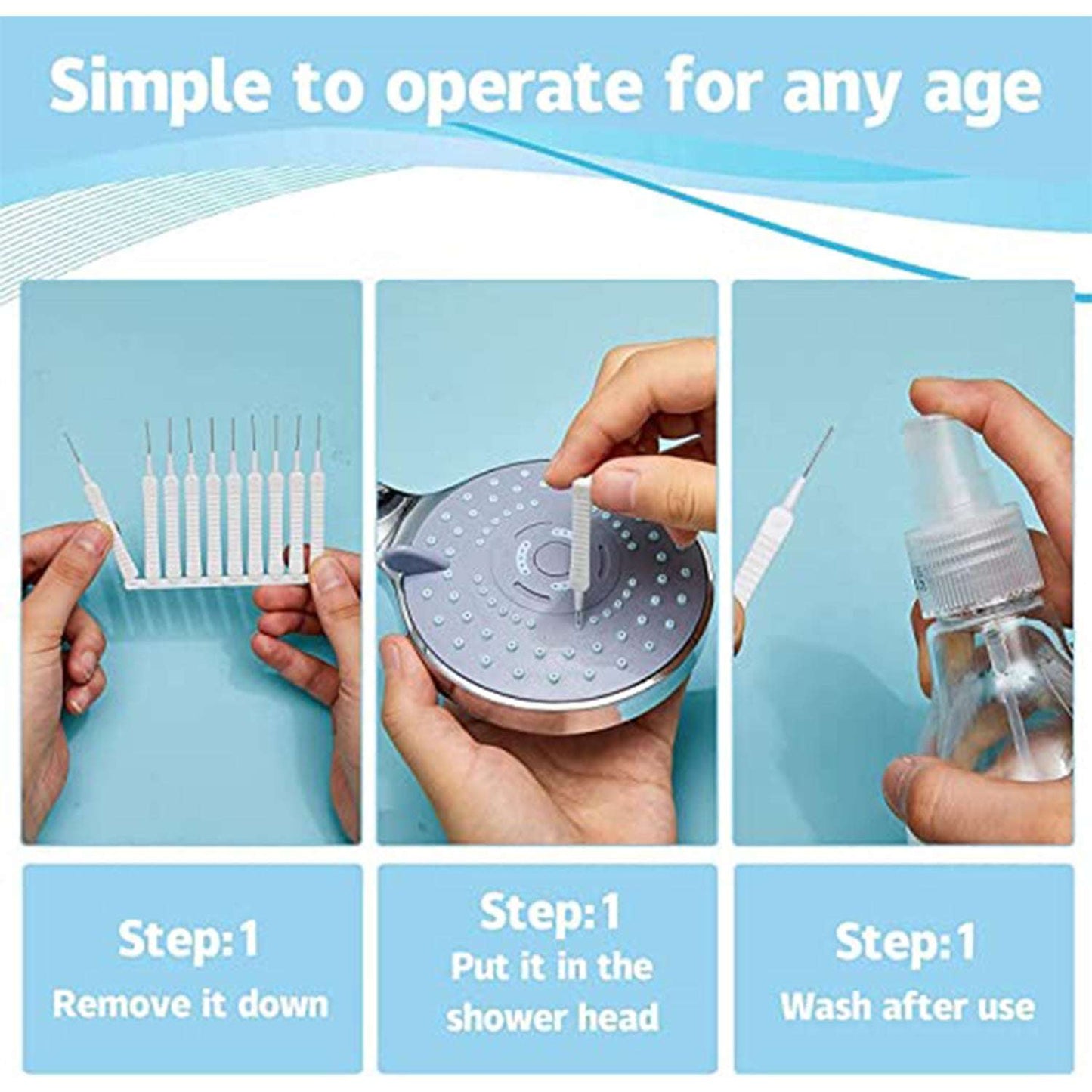 10pcs Shower Nozzle Cleaning Brush Reusable Multifunctional Shower Head Anti-clogging Small Brush - LootFaat