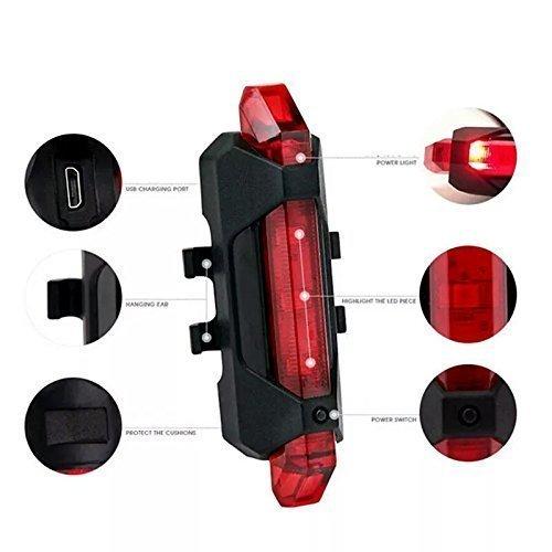 Rechargeable Bicycle Front Waterproof Led Light (Red) - LootFaat