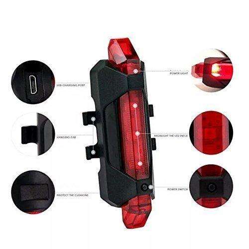 Rechargeable Bicycle Front Waterproof Led Light (Red) - LootFaat