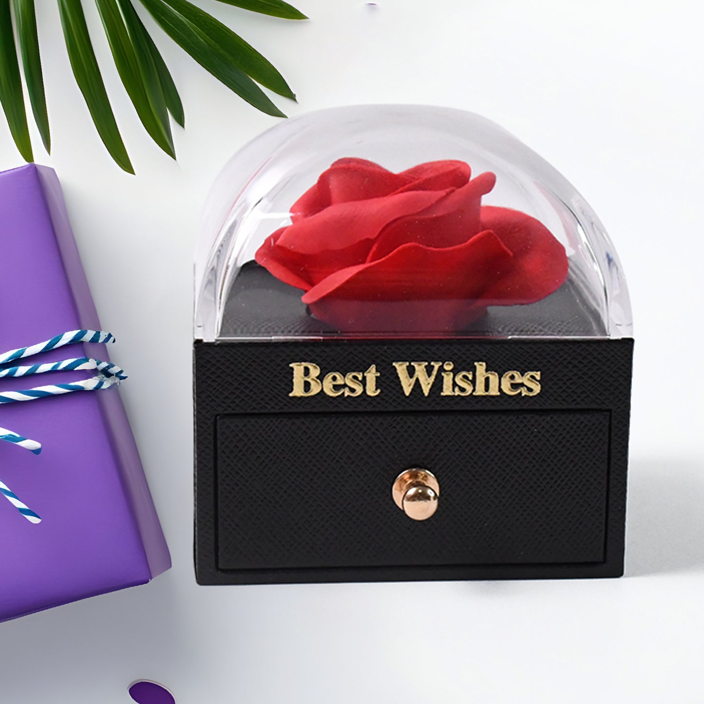 Preserved Eternal Rose Flower Gift Box Drawer (1 Pc) - LootFaat
