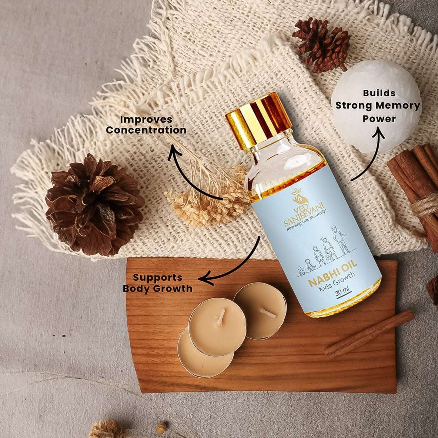 Ved Sanjeevani Kids Nabhi Oil for Growth - 30ml