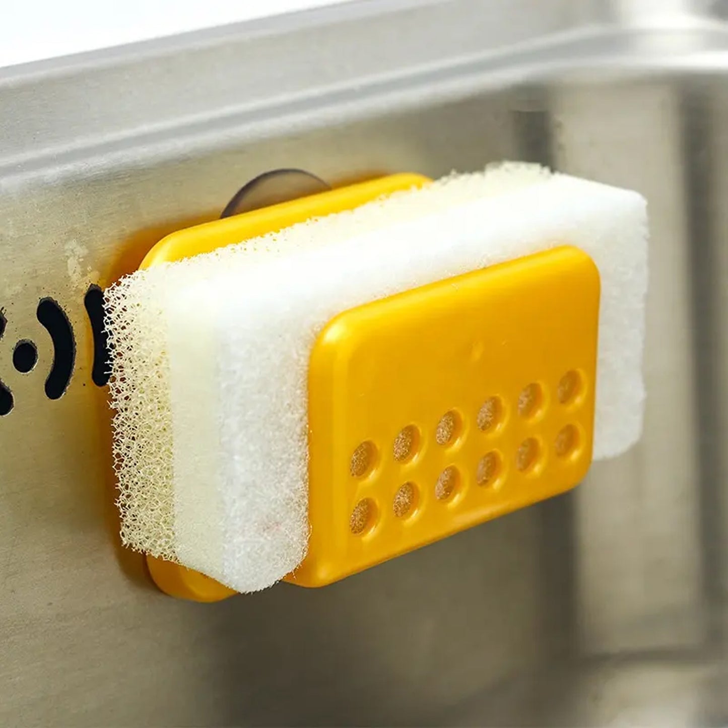 Self Adhesive Sponge Holder No-drilling Soap Holder For Shower Bathroom Kitchen Sponge Holder - Kitchen Sink Organizer - Sink Caddy - Soap Holder - Spoon Rest - Multipurpose Use - LootFaat