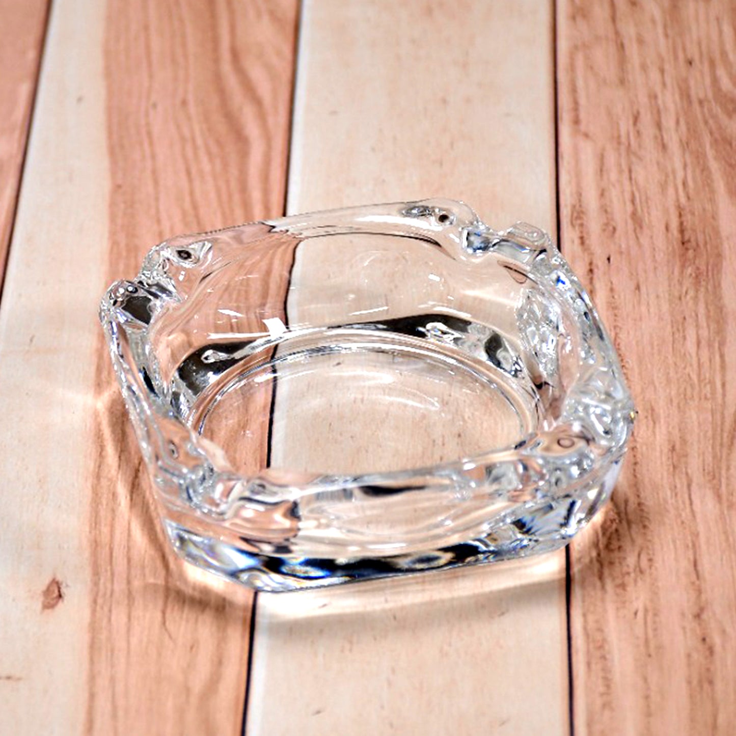 Glass Brunswick Crystal Quality Cigar Cigarette Ashtray Round Tabletop For Home Office Indoor Outdoor Home Decor - LootFaat