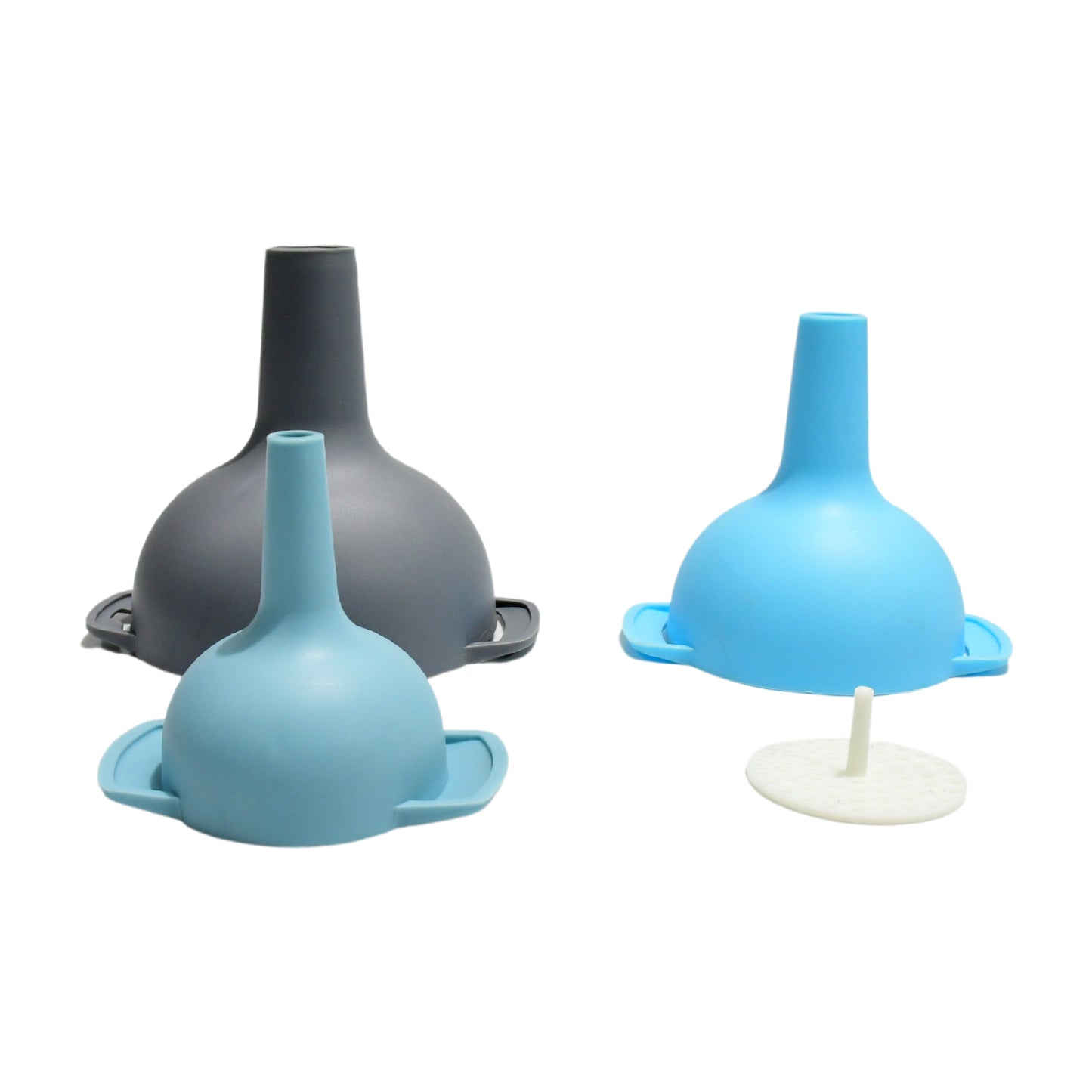 3 In 1 Kitchen Funnel Set Of 3 Funnel For Filling Bottle Small Canning Funnel With Handle Food Grade Plastic Funnel With Detachable Strainer Filter For Liquid Dry Ingredients And Powder - LootFaat