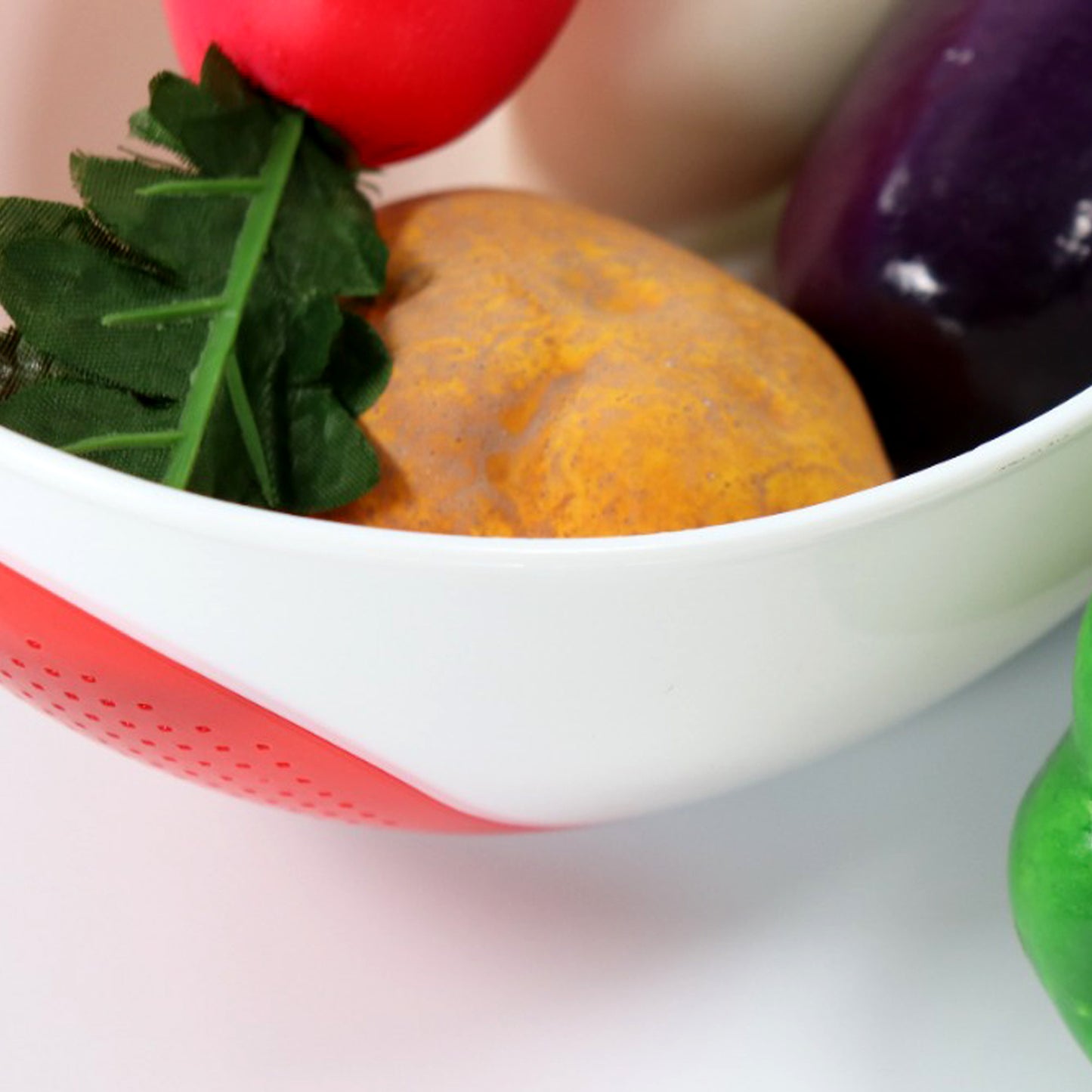 Plastic Rice Pulses Fruits Vegetable Noodles Pasta Washing Bowl And Strainer - LootFaat