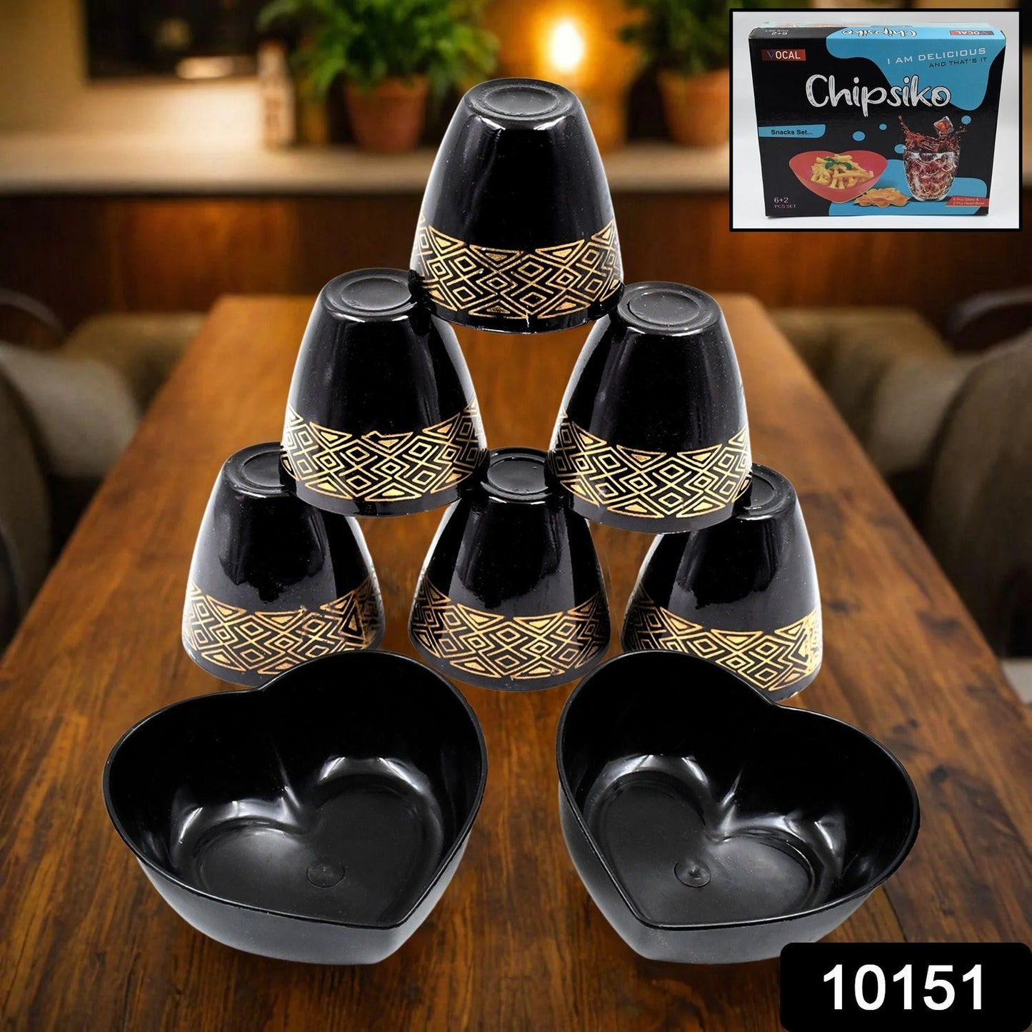 2 Bowl 6 Glass Snake Set ( 8 Pc Set ) - LootFaat