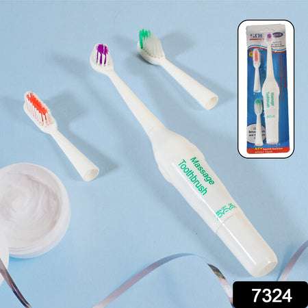 Electric Toothbrush For Adults And Teens Electric Toothbrush Battery Operated Deep Cleansing Toothbrush With Extra Brush Heads (Battery Not Included) - LootFaat