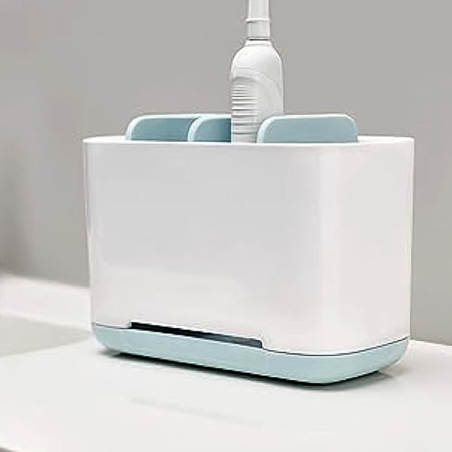 6 Compartment Multi Purpose Organizer Toothbrush Holder Stand Plastic Caddy (1 Pc) - LootFaat