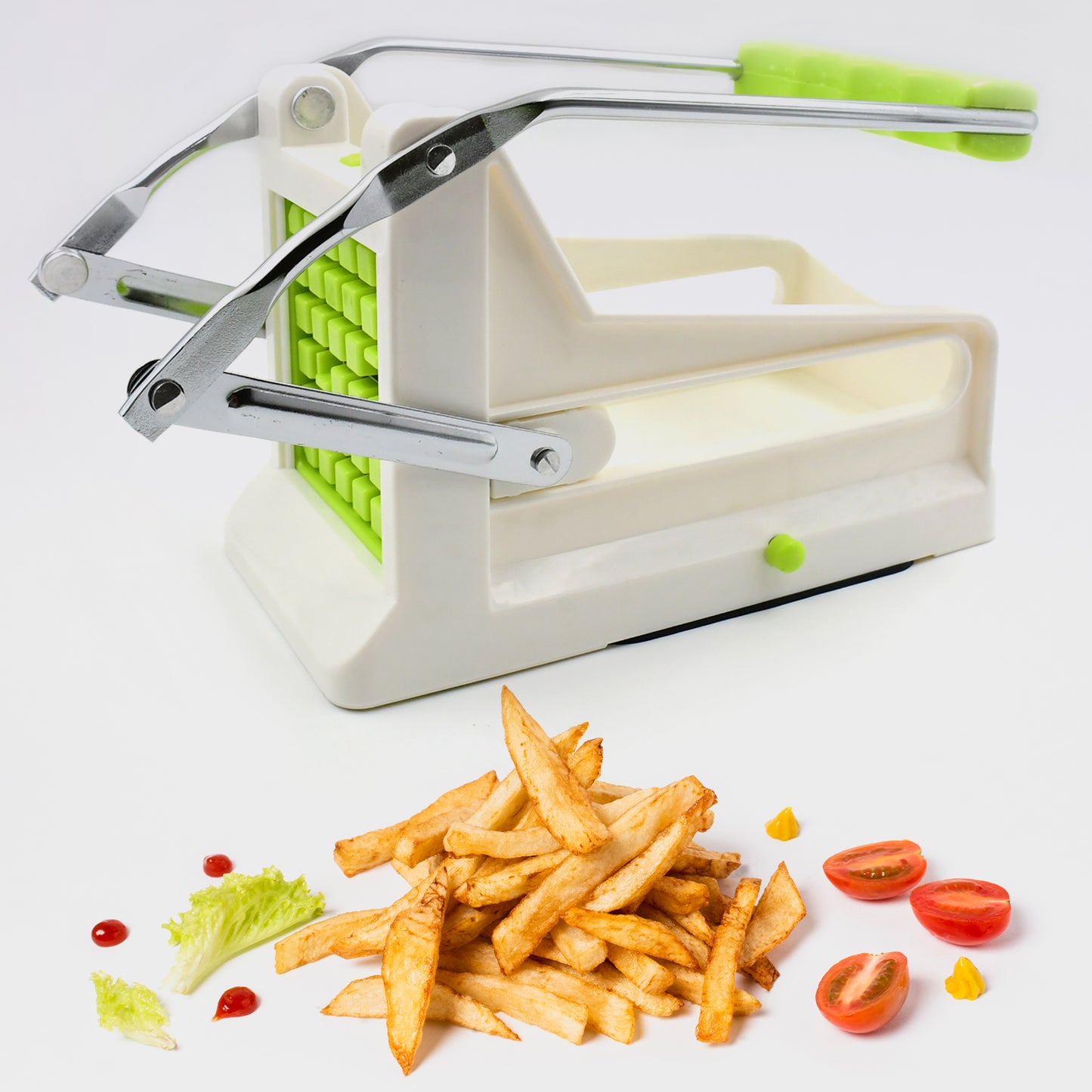 French Fry Cutter Great With Vegetables Potato Fries Cutter Professional Vegetable Cutter Stainless Steel Cutter Potato Onions Carrots Cucumbers Fruits Potato Cutter (1 Pc) - LootFaat