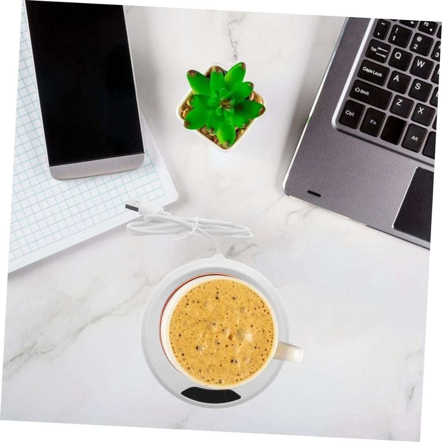 Usb Warm Coaster Heated Coffee Mug Portable Office Desk Portable Cup Heater Coffee Mug Warmer Electric Cup Warmer (1 Pc) - LootFaat