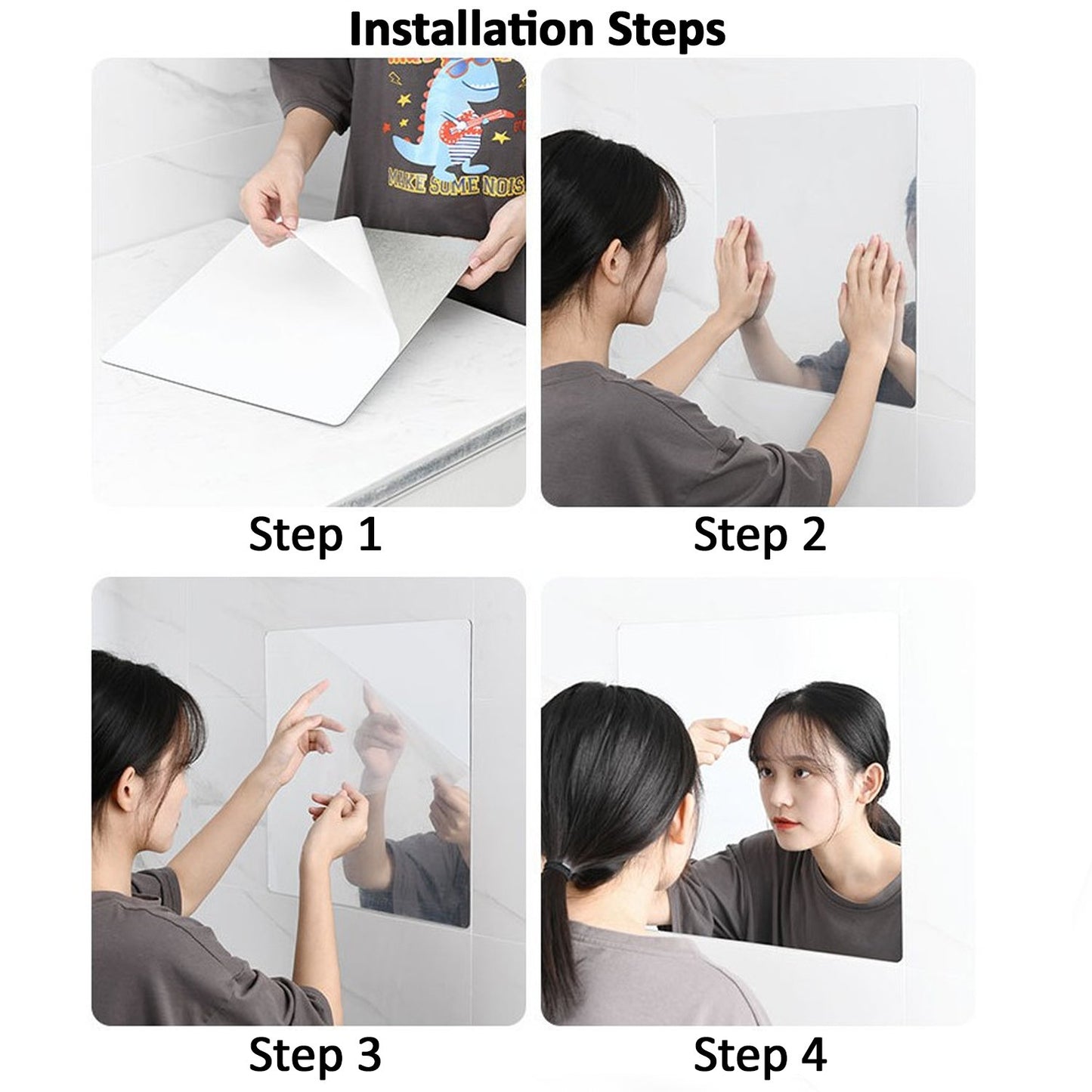 Adhesive Bathroom Mirror Wall - LootFaat