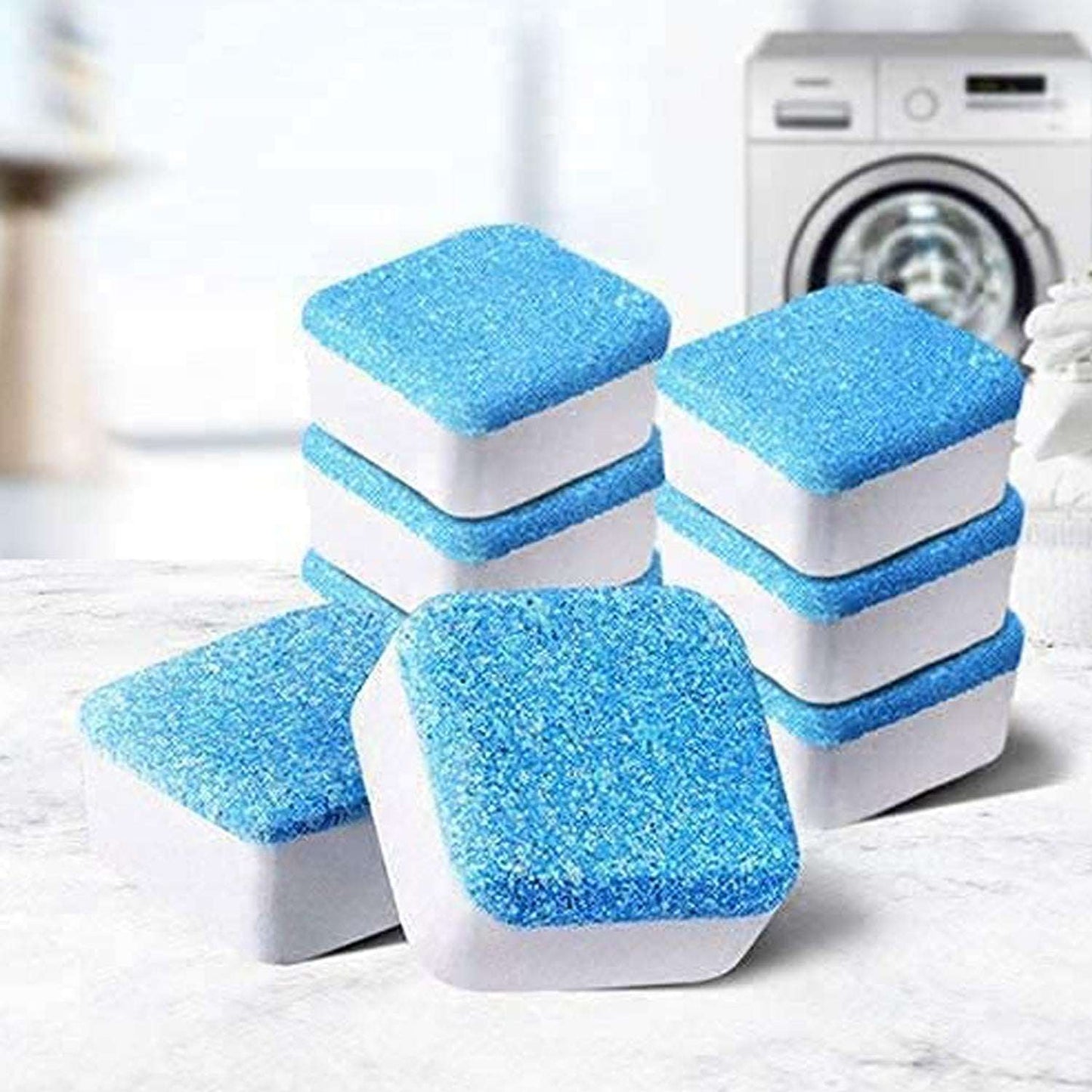 Washing Machine Effervescent Tablet For All Companys Front And Top Load Machine Tablet For Perfectly Cleaning Of Tub Drum Stain Remover Washer Cleaner - LootFaat