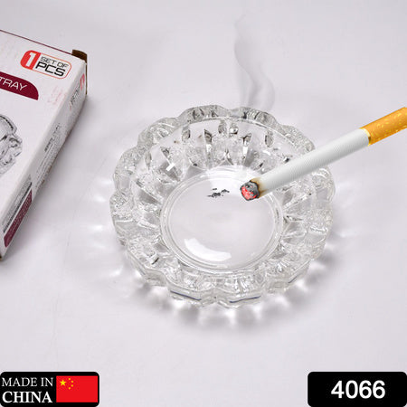 Paricutin Glass Crystal Quality Cigar Cigarette Ashtray Round Tabletop For Home Office Indoor Outdoor Home Decor - LootFaat