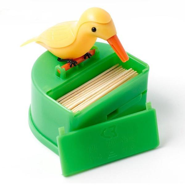 Portable Automatic Bird Toothpick Storage Box - LootFaat
