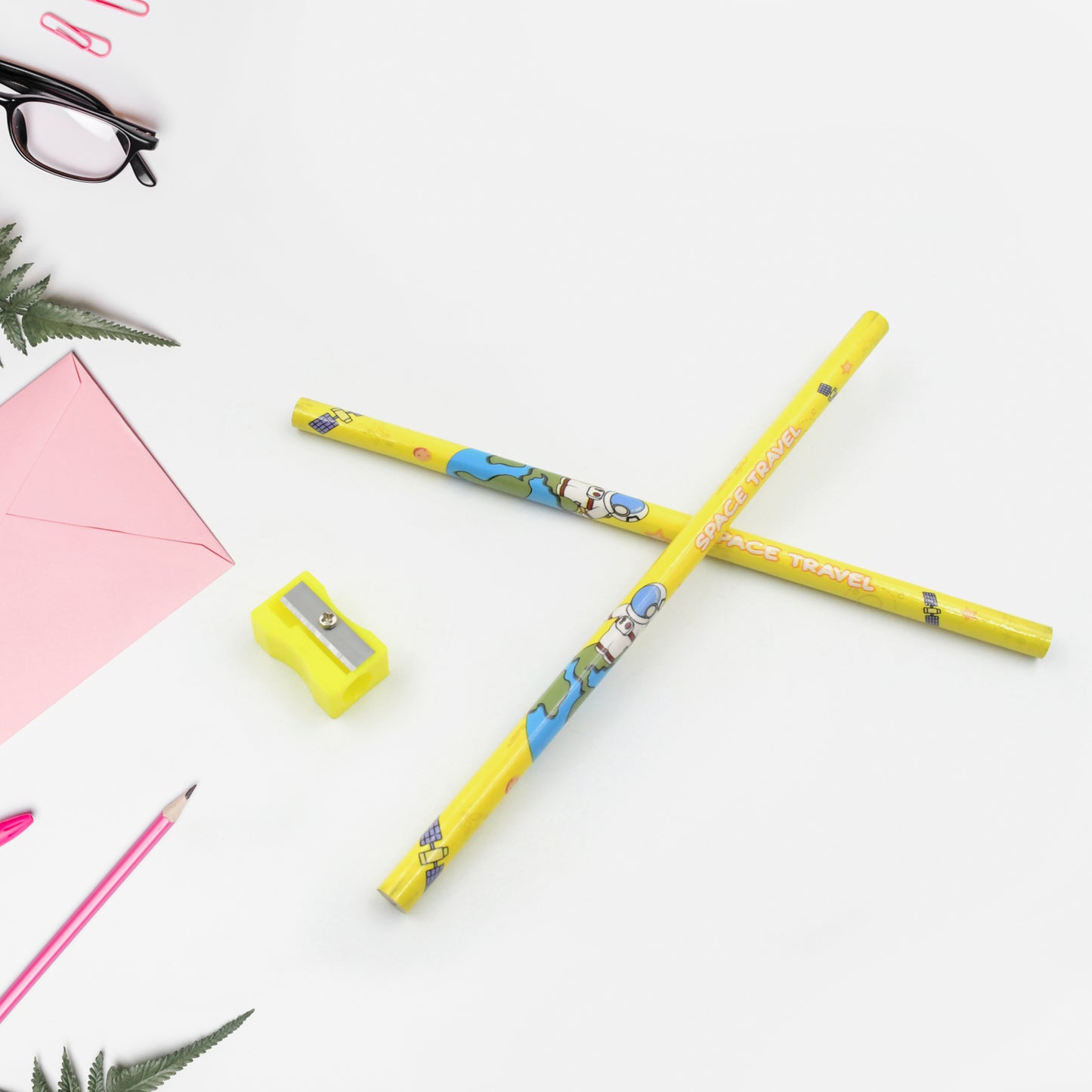 Wooden Pencil Set Stationary Set 5 In 1 Items Educational Item For School Going Kids Stationary Set For Girls Boysstationary For Schoolgift Pack For Girls Kidsbirthday Gift Kids (5 Pc Set - LootFaat