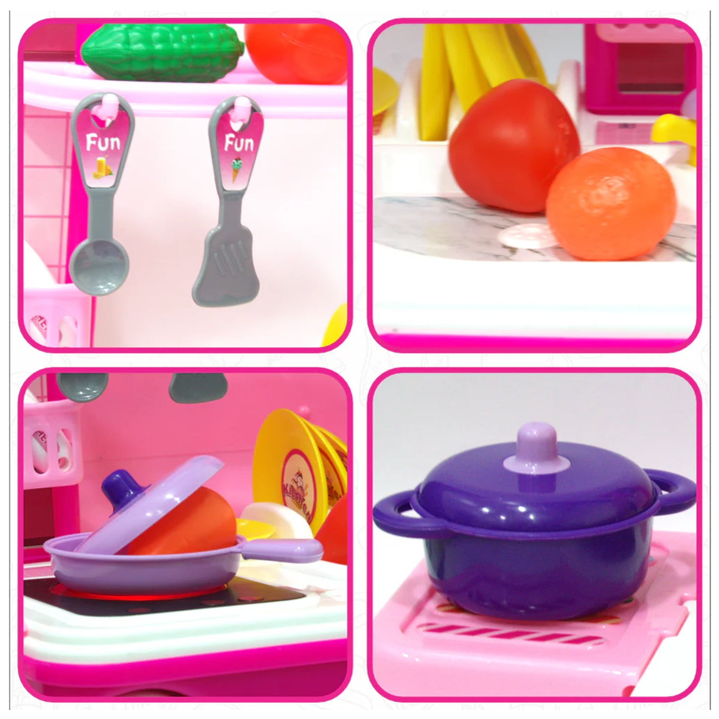 3 In 1 Kitchen Set For Kids Portable Pretend Play Toys For Kids With Suitcase (1 Set) - LootFaat
