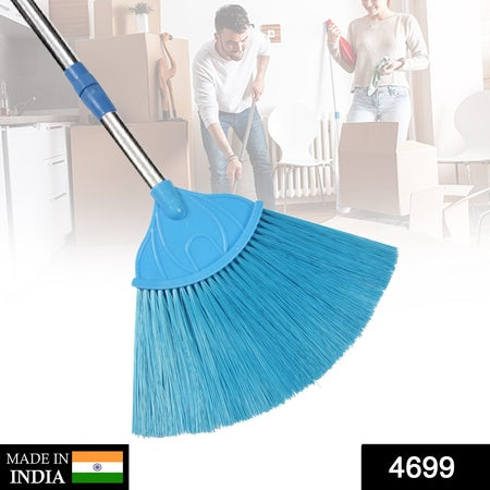 Broom With Long Stainless Steel Rod And Extendable Cobweb Cleaner Stick - LootFaat