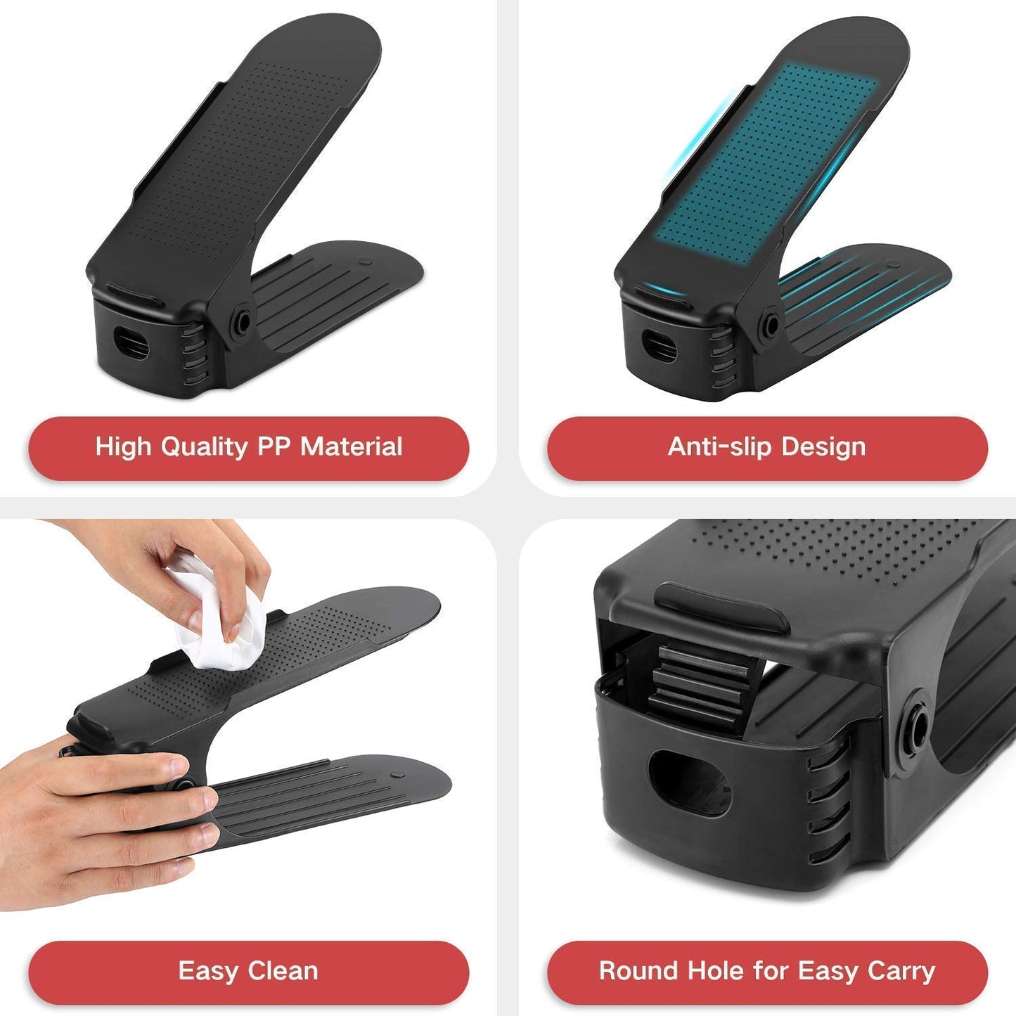 Adjustable Folding Shoe Slots Organizer. - LootFaat